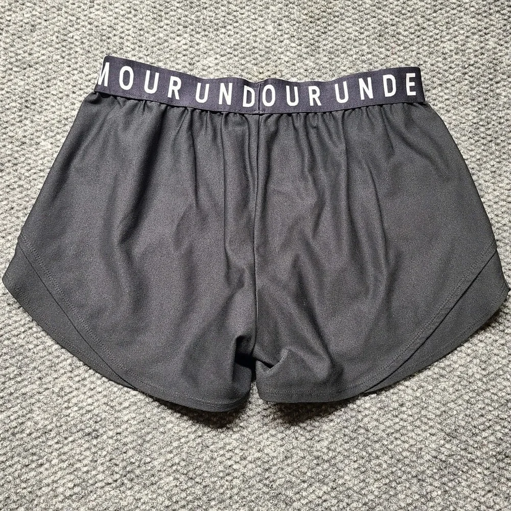 Under Armour HeatGear Shorts Medium Loose Fit Elastic Waist Gym Running Black